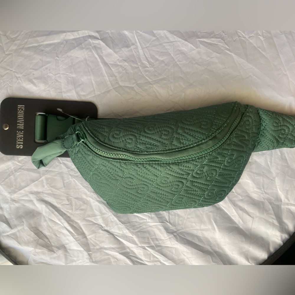 Steve Madden Quilted Teal Belt Bag